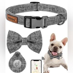 AirTag Dog Collar, Dog Collar for Medium Dogs with Air Tag Holder Case